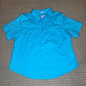 Chico’s No Iron Short Sleeve Button Up